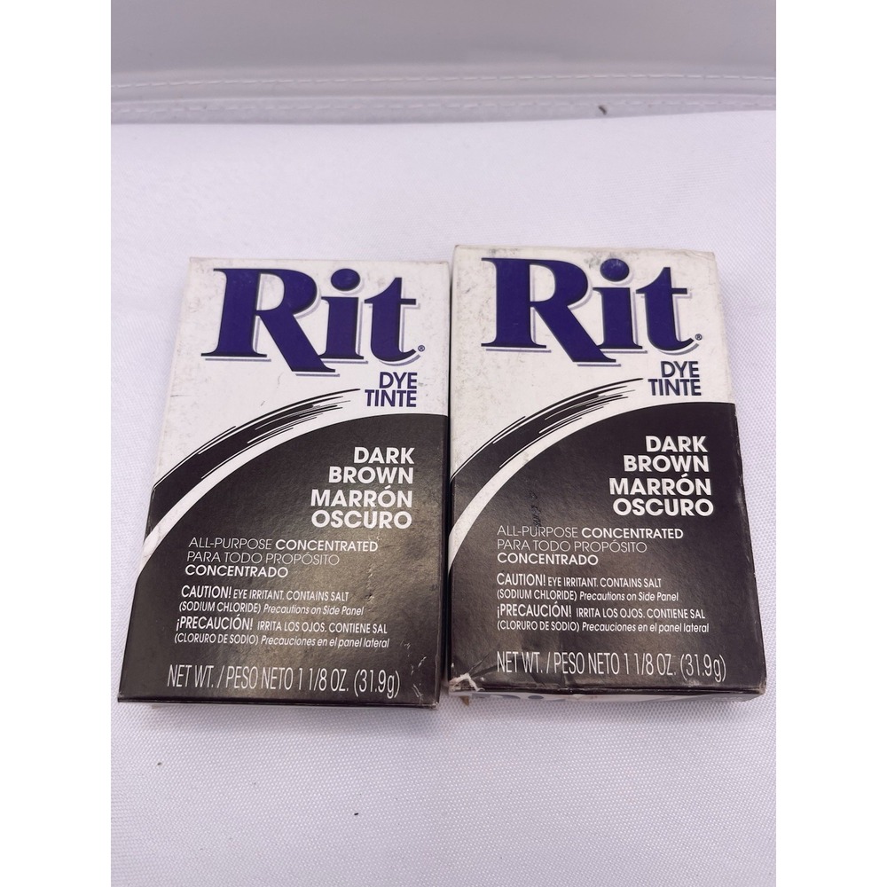 Economic 2 Pack - Rit All-Purpose Fabric Dye Powder -Dark Brown  -‎ 1 1/8 oz